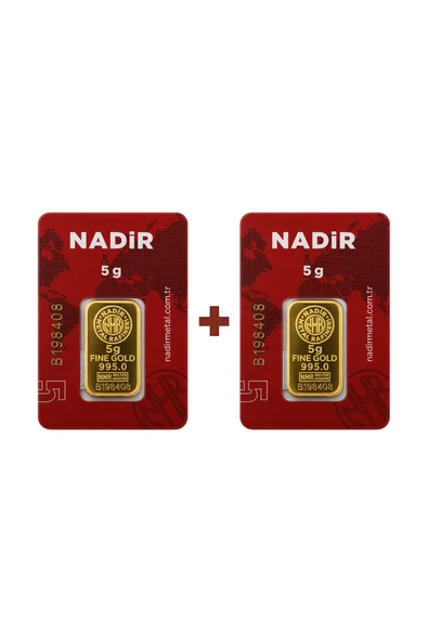 Nadir Gold 24 Ayar 10 Gram Külçe Altın (2 Adet 5 Gram Külçe Altın ) ürün görseli 1