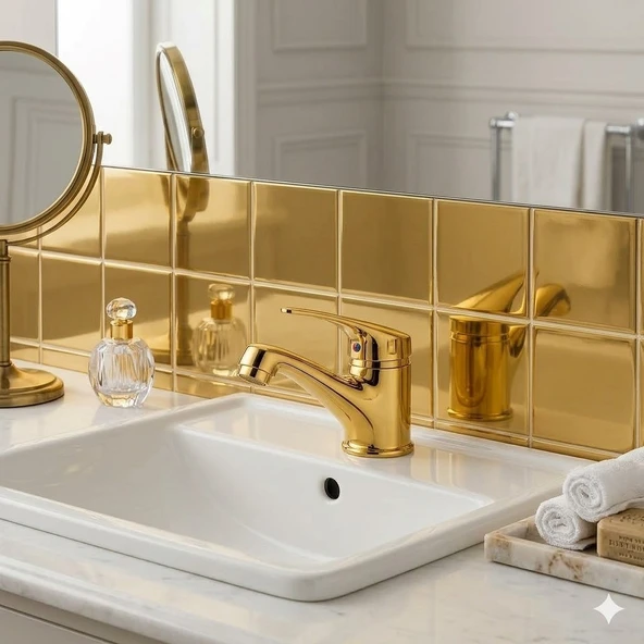 Gold Sabit Lavabo - Resim 3