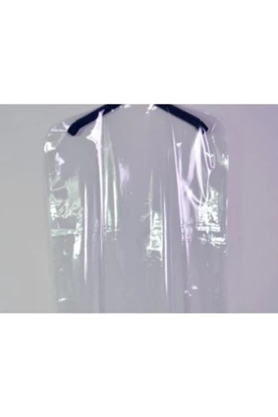 Askıcı Elbise Poşeti - 60 X 90 Cm Koruyucu Naylon Torba 50 Adet ürün görseli 1