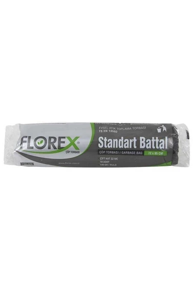 Askıcı Çöp Torbası Florex Standart Battal Boy ( 72x95 Cm ) Siyah Çöp Poşeti X 3 Adet ürün görseli 1