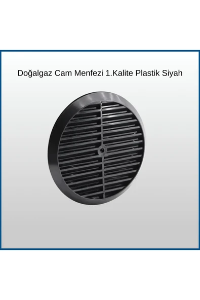 Doğalgaz Cam Menfezi Siyah ürün görseli 1