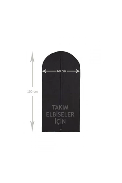 kolay-alışveriş Takım Elbise Kılıfı Gamboç 60x100 Siyah Tela Nonvoven ürün görseli 1