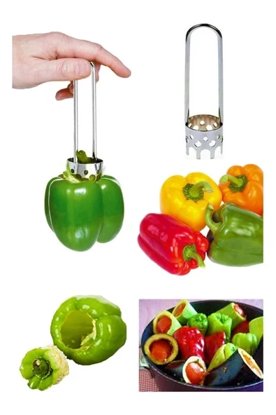 Uğur Askıcı  Dolmalık Biber Kabak Patlıcan Oyacağı Pratik Dolma Oyucu ürün görseli 1