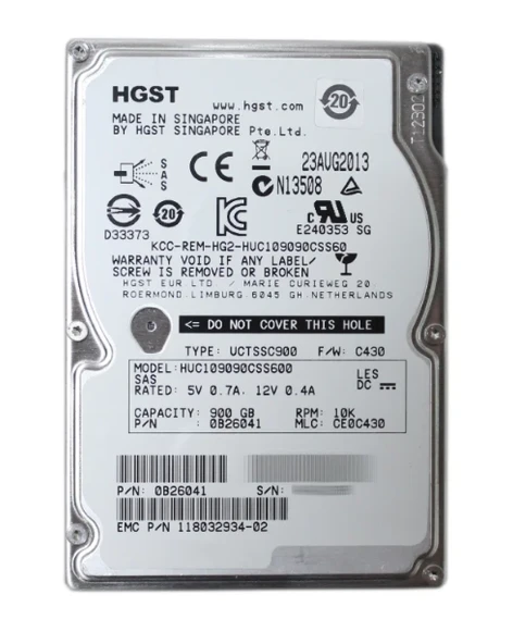 HGST HUC109090CSS600 900GB 10K RPM SAS 6GB s 2.5 inç Enterprise HDD ürün görseli 1