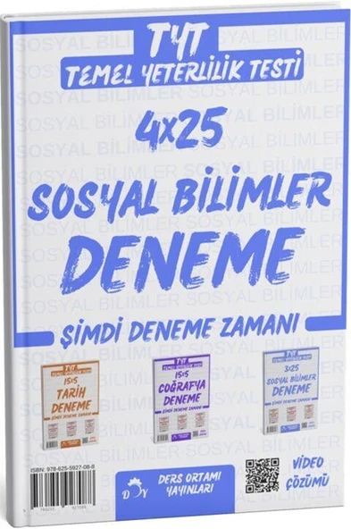 Ders Ortamı TYT Sosyal Bilimler 4 Deneme Tamamı Video Çözümlü Ders Ortamı Yayınları ürün görseli 1