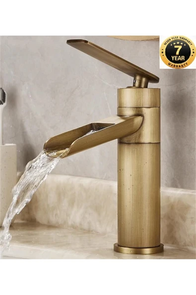 Banyo Lavabo Bataryası Antik Renk Şelale Yeni Tasarım 7 Yıl Garantili İthal ürün görseli 1