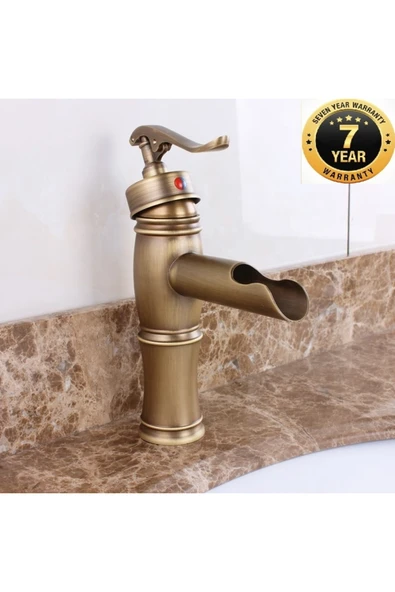 Banyo Lavabo Bataryası Antik Renk Şelale Yeni Retro Tasarım 7 Yıl Garantili İthal ürün görseli 1