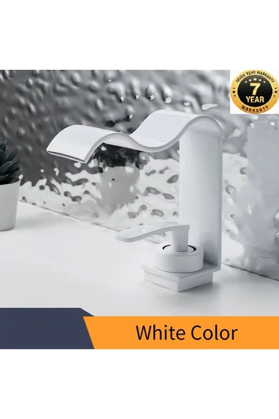 Banyo Lavabo Bataryası Yeni Kalp Model Şelale Beyaz Renk 7 Yıl Garantili İthal ürün görseli 1
