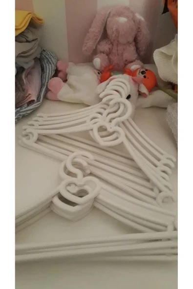 Askıcı Bebek Elbise Askısı 18 Adet Beyaz ürün görseli 1
