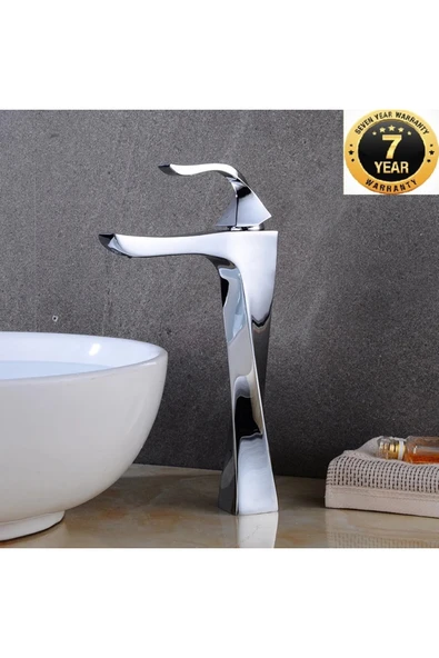 Banyo Çanak Lavabo Bataryası Krom Renk Modern Tasarımlı 7 Yıl Garantili İthal ürün görseli 1