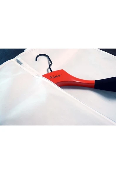 Askıcı Beyaz Elbise Kılıfı Fermuarlı ( 60 X 160 ) 1 Adet ürün görseli 1