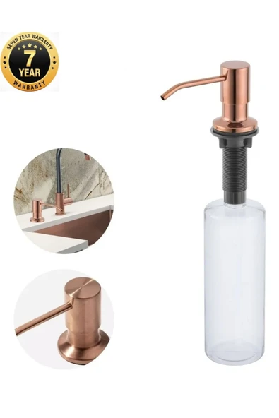 Ankastre Sıvı Sabunluk ROSE Üstten Dolum Özelliği Mutfak ve Banyo Uyumlu Ithal 7 Yıl Garantili 500ml ürün görseli 1