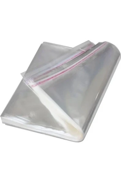 Liva Şeffaf Bantlı Jelatin - Yapışkanlı Poşet - 250 Lik Paket - Ebat 30x40+5 ürün görseli 1