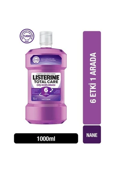 Listerine Total Care Diş Koruması 6 Etki 1 Arada Ağız Bakım Suyu 1000 ml ürün görseli 1