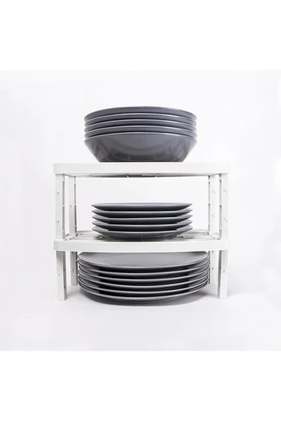 Decobella Deco Bella 50806 Beyaz Dolap Içi Çok Katlı Raf(1 ADET) ürün görseli 1