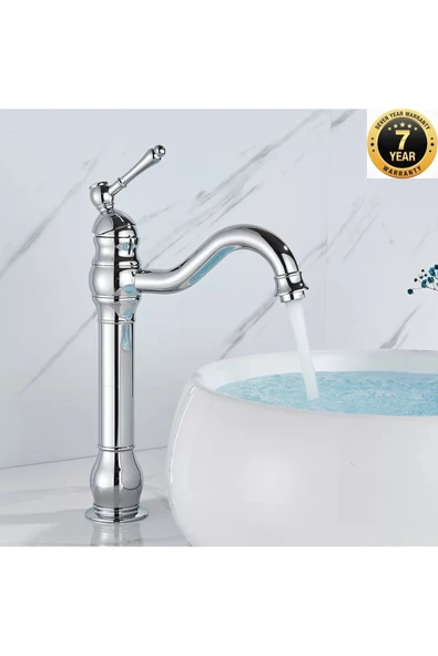 Banyo Çanak Lavabo Bataryası Krom Renk Tek Kollu Modern 7 Yıl Garantili İthal ürün görseli 1