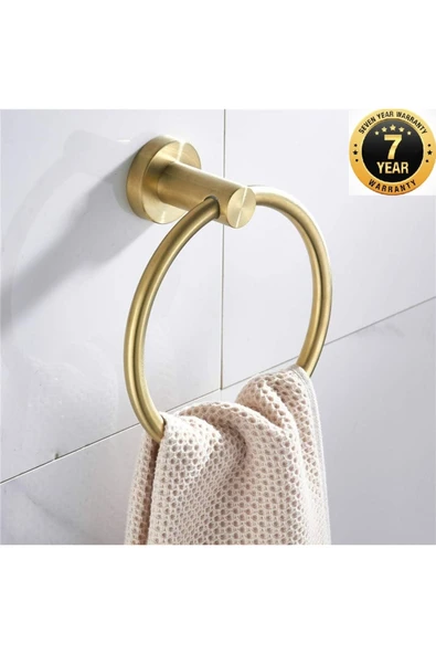 Banyo Tuvalet Mat Gold Daire Havluluk Yeni Askı Tarz Stil 7 Yıl Garantili İthal ürün görseli 1