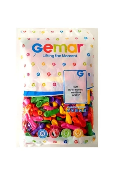 Gemar 500 Adet Gemar Renkli Su Balonu ürün görseli 1