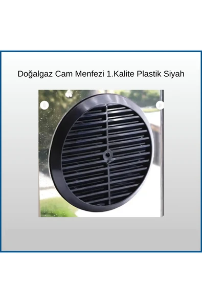 Doğalgaz Cam Menfezi Siyah - Resim 2