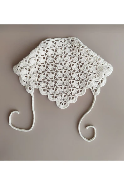 Zess store Yazlık Örgü kroşe bandana ürün görseli 1