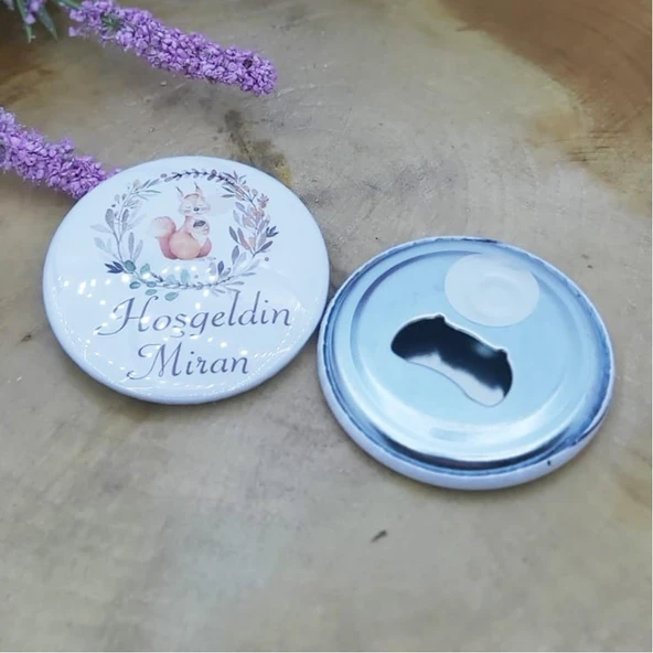 Açacak Bebek Magnet Doğum Hediyesi Tavşanlı, Bebek Şekeri, Bebek Mevlüt Şekeri Metal 58 Mm(15 Adet) ürün görseli 1