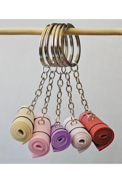 Toyformer Mini Pilates Yoga Matı Anahtarlık (5 adet / 5 farklı renk) ürün görseli 1