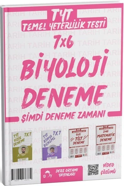 Ders Ortamı TYT Biyoloji 7 Deneme Tamamı Video Çözümlü Ders Ortamı Yayınları ürün görseli 1
