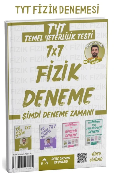 Ders Ortamı TYT Fizik Deneme 7x7 Tamamı Youtube Anlatımlı Ders Ortamı Yayınları(9786057429742 9786057429742) ürün görseli 1