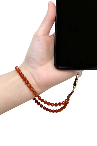 Telefon Bilek Askısı Karnelyan Akik Doğal Taş 323-4 ürün görseli 1