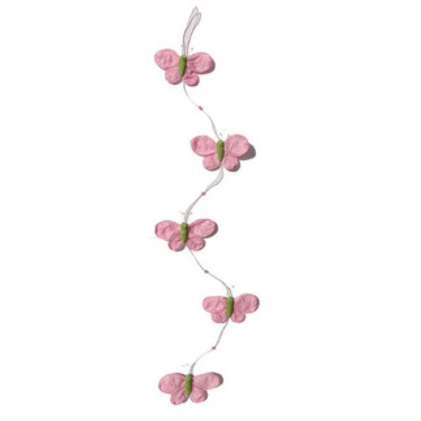 Süs Kelebekli 5 Li Set Pembe - Resim 2