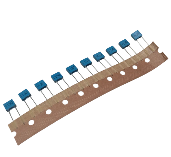 10 Adet 100nF 0.1uF 63V u1J63 5mm Mavi Kutupsuz Polyester Kondansatör 2x6x7mm ürün görseli 1