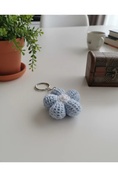 MODA Papatya Örgü El İşi Anahtarlık ürün görseli 1