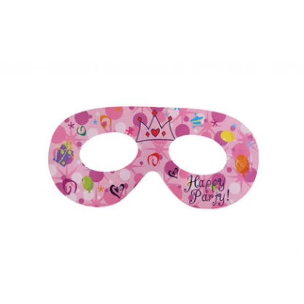 Gözlük Taçlı Happy Bırthday Pembe Pk10 ürün görseli 1