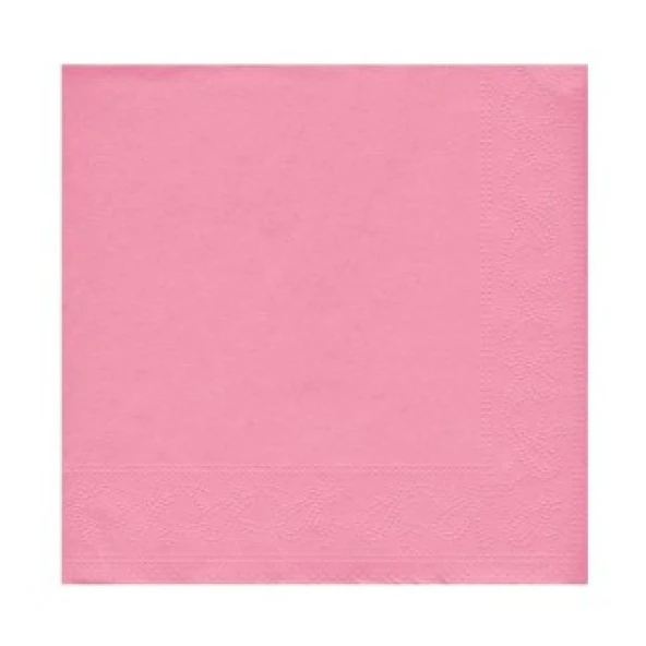 Peçete Düz Desenli Pembe 20'li ürün görseli 1