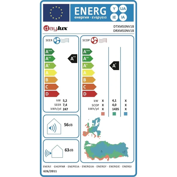 Daylux DTXM50N 18.000 Btu Split Klima - Resim 5