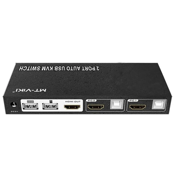 Powermaster PM-14742 2 Port HDMI KVM Switch Ultra HD 4K Kasa Çoklu Bilgisayar Kontrol Cihazı ürün görseli 1