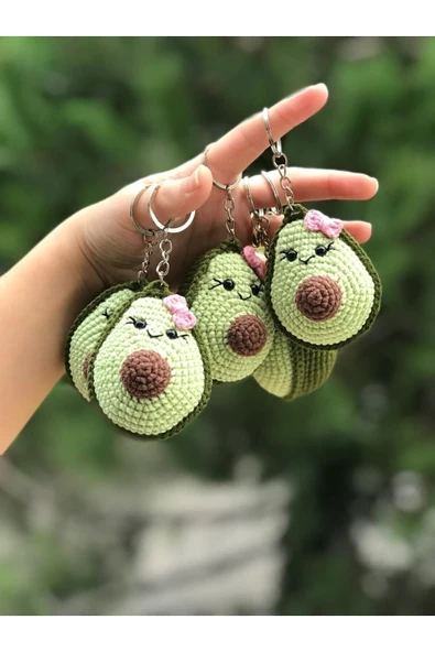 Zey's Amigurumi Amigurumi Organik Oyuncak - Avakado Anahtarlık ürün görseli 1
