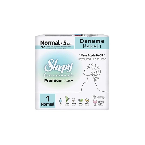 Sleepy Ped Bio Natural Premium Plus + No: 1 Normal 5 li ürün görseli 1