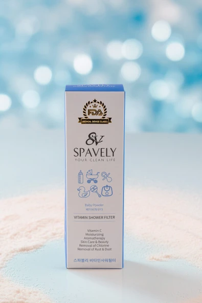Spavely Duş Filtresi Bebek Pudrası Esanslı - Klor Ve Kireç Karşıtı, Kokulu, C Vitaminli 150 Gr ürün görseli 1