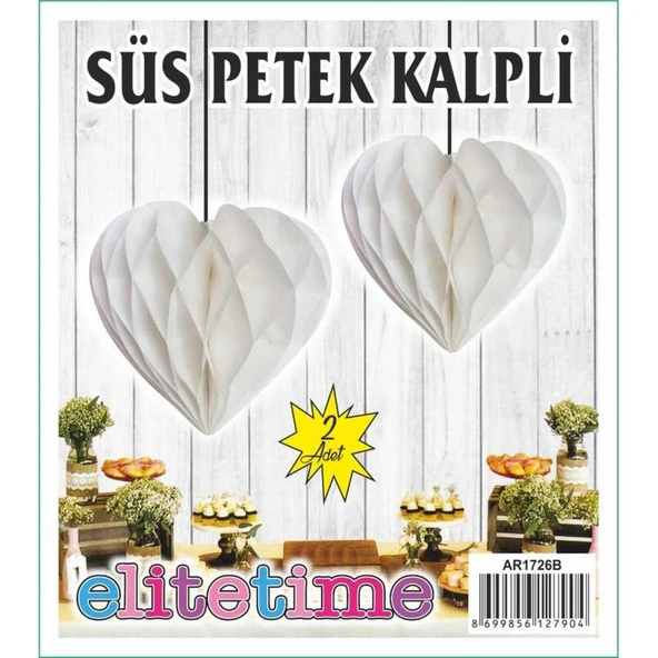Süs Ponpon Kalpli Beyaz 2'li ürün görseli 1