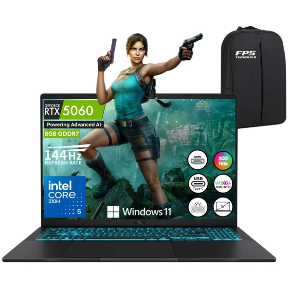 Vivobook 16 V3607VM Core 5 210H RTX5060 8gb Gddr7 64GB Ram 2tb SSD 16" Wuxga 144Hz W11 Taşınabilir Bilgisayar ürün görseli 1