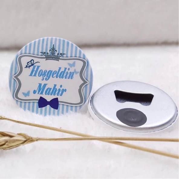 Fiyonklu Açacak Magnet Erkek Bebek Şekeri Uv Baskılı(30 Adet) ürün görseli 1