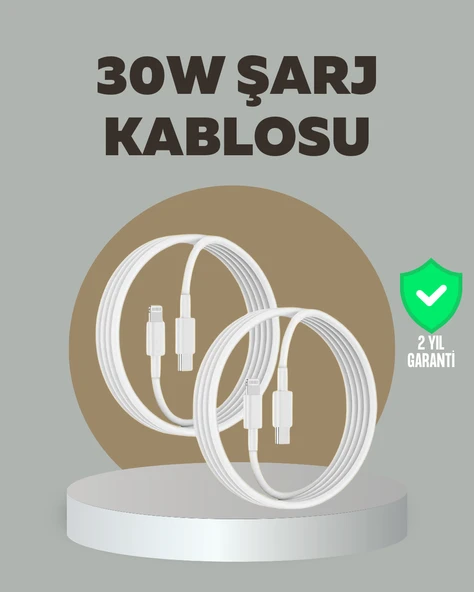 iPhone iPad Airpods Uyumlu 30W Type-C to Lightning Kablo - Lisinya ürün görseli 1