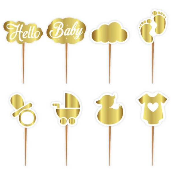Hello Baby Kürdan Pasta Süsü 8'lı ürün görseli 1