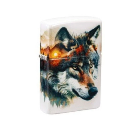 Zippo 46866-128717 Wolf And Mountain Design Çakmak ürün görseli 1