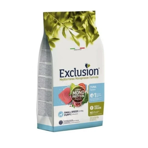 Exclusion Monoprotein Düşük Tahıllı Ton Balıklı ve Narlı Küçük Irk Yavru Köpek Maması 2 Kg ürün görseli 1