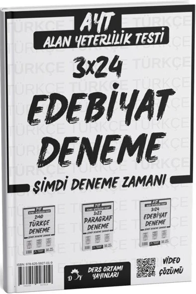 Ders Ortamı AYT Edebiyat 3 Deneme Tamamı Video Çözümlü Ders Ortamı Yayınları ürün görseli 1