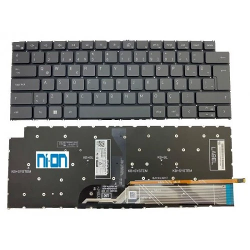 Ni-on Dell inspiron 5410 5415 uyumlu Laptop Notebook klavye(Siyah Aydınlatmalı TR) ürün görseli 1