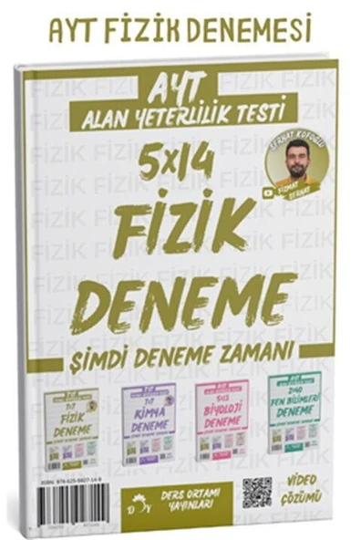 Ders Ortamı AYT Fizik Deneme 5x14 Tamamı Youtube Anlatımlı Ders Ortamı Yayınları ürün görseli 1