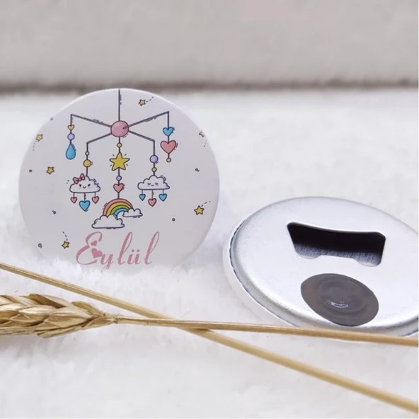Buton Açacak Magnet Kız Bebek Magnetleri Uv Baskılı(30 Adet) ürün görseli 1